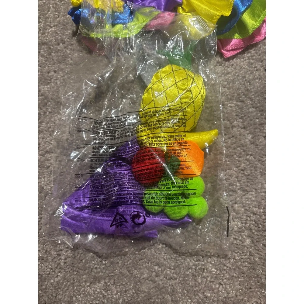 Unbranded Fruit Dancer Dog Costume Ruffle Satin Dress Pineapple Hat Multi Small